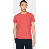 Tommy Hilfiger - Stretch Slim Fit T-shirt - Zwart - Biologisch Katoen