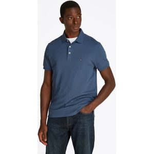 Tommy Hilfiger - Sottile 1985 - Poloshirt - Blauw - Biologisch Katoen