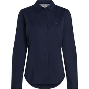 Blouse - Effen - Katoen - Lange Mouwen - Normale Pasvorm