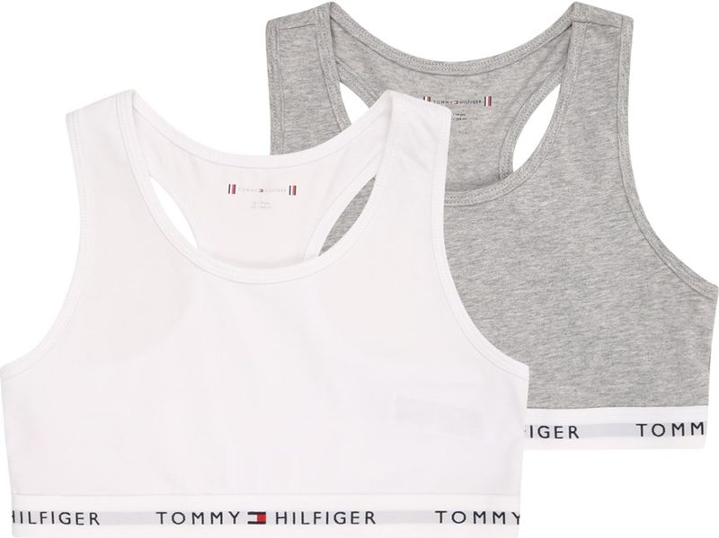 TOMMY HILFIGER BH  grijs gemêleerd / wit