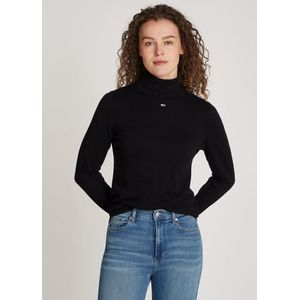Tommy Jeans TJW Essential TRTLNK Sweater EXT DW0DW19686 Cardigan Trui, zwart (zwart), XS, Zwart (zwart), XS