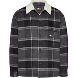 Tommy Jeans - CHECK SHERPA - Overhemdjack - Groen - Katoen