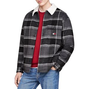 Tommy Jeans - CHECK SHERPA - Overhemdjack - Groen - Katoen