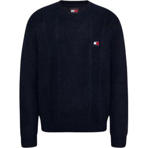 Tommy Hilfiger Slim Fit Trui Gebreid - Donkerblauw
