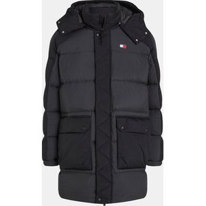 Tommy Jeans - Tweekleurige Gewatteerde Parka - Zwart - Gerecycled Nylon