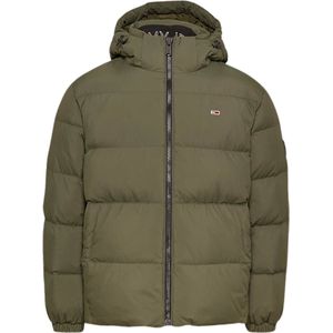 Tommy Jeans, Heren, Jassen, Groen, Maat: S Poliester,