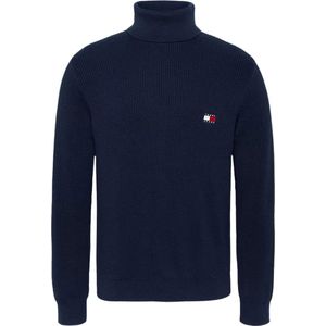 Tommy Jeans Slim Fit Coltrui met wol - Donkerblauw - Maat S