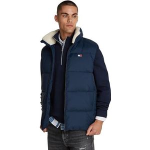 Tommy Jeans Heren TJM POLY PUFFER VEST DM0DM19632 Vest, blauw (Dark Night Navy), S, Blauw (Donker Nacht Marine), S