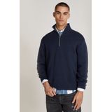 Tommy Jeans - TJM Reg Half Zip - Sweater - Blauw - 100% Biologisch Katoen