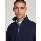 Tommy Jeans - TJM Reg Half Zip - Sweater - Blauw - 100% Biologisch Katoen