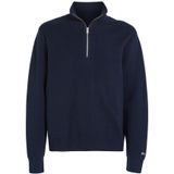 Tommy Jeans - TJM Reg Half Zip - Sweater - Blauw - 100% Biologisch Katoen
