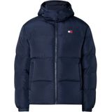 Tommy Hilfiger Jeans Blauw Alaska Puffer Jack Met Donsvulling En Afneembare Capuchon