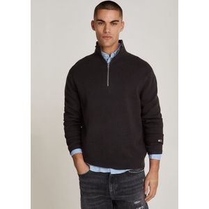 Tommy Jeans Strickpullover »TJM REG HALF ZIP SWEATER«, mit bestickten Markenlogo am Ärmel
