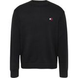 Tommy Jeans Regular Badge Wolmix Trui - Zwart