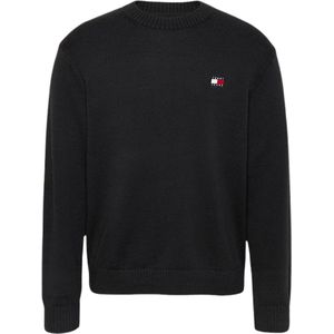 Tommy Jeans Regular Badge Wolmix Trui - Zwart