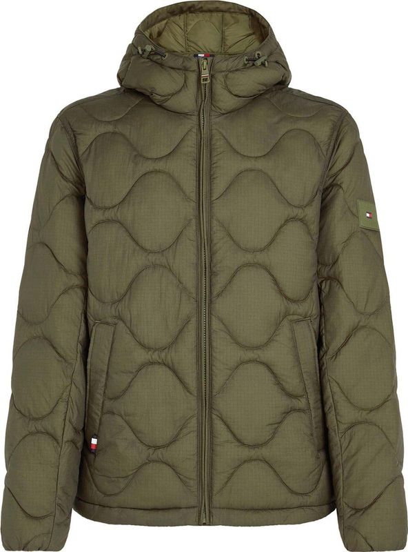 Tommy Hilfiger - Stijlvolle Jas RBN - Groen - Heren - Polyester