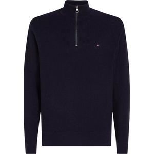 Trui - Effen - Katoen - Lange Mouw - Geribbelde Kraag