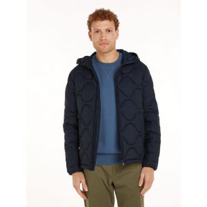 Tommy Hilfiger - ONION GEQUILTED HOODED JAS - Tussenjas - Blauw - Duurzaam geproduceerd