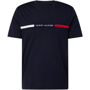 Tommy Hilfiger - Hilfiger Chest Insert Tee Mw0mw36498 - T-shirt - Wit - Korte Mouwen