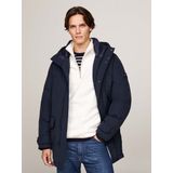 Tommy Hilfiger - MIX DOWN HOODED PUFFER JACKET - Gewatteerde Jas - Desert Sky - Met Afneembare Capuchon