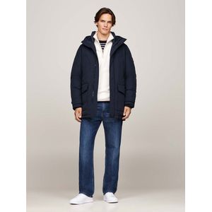 Tommy Hilfiger - MIX DOWN HOODED PUFFER JACKET - Gewatteerde Jas - Desert Sky - Met Afneembare Capuchon