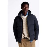 Tommy Hilfiger Donsjas Hooded Puffer Donkerblauw