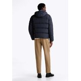 Tommy Hilfiger Donsjas Hooded Puffer Donkerblauw