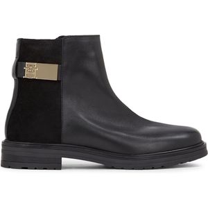 Tommy Hilfiger - TH LOGO CHELSEA - Chelsea Boots - Zwart - Leer