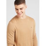 Tommy Hilfiger - Rondgebreide Trui - Beige - Heren - Katoen