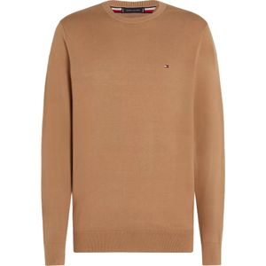 Tommy Hilfiger - Rondgebreide Trui - Beige - Heren - Katoen