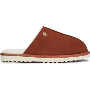 Tommy Hilfiger Women's TH Elevated Comfort Thuis Slipper (FW0FW08396), Bruin (Cognac Bruin), 2.5/3.5 UK, Bruin Cognac Bruin, 35/36 EU