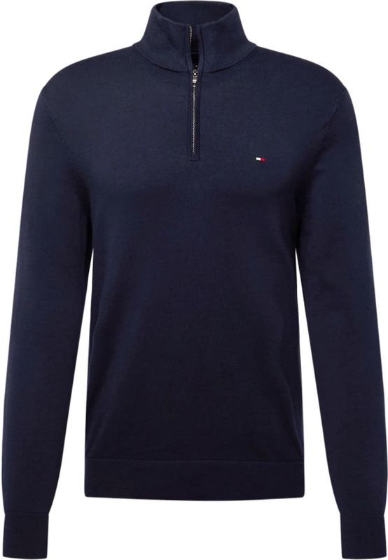 TOMMY HILFIGER - ESSENTIAL - Trui - Donkerblauw - Schipperskraag