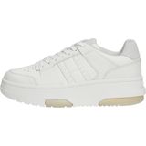 Tommy Hilfiger Grijs The Brooklyn Leren Platformsneaker