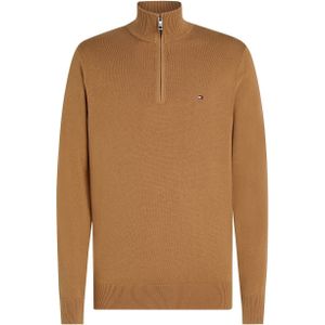 Tommy Hilfiger trui katoen bruin effen