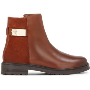 Tommy Hilfiger - Logo Chelsea Boots - Bruin - Leer