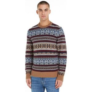 Tommy Hilfiger Fairisle Pullover Druck Camel - Größe M