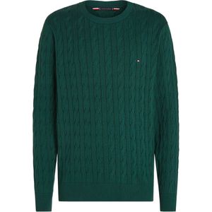 Tommy Hilfiger - Chain-Knit - Trui - Groen - 100% Katoen