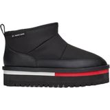 Tommy Hilfiger TJW Nylon Flatform Enkelboot - Dames - Zwart