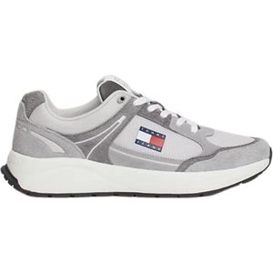Tommy Jeans - Runner Mix Material - Nette Schoenen - Grijs - Suède en Leer