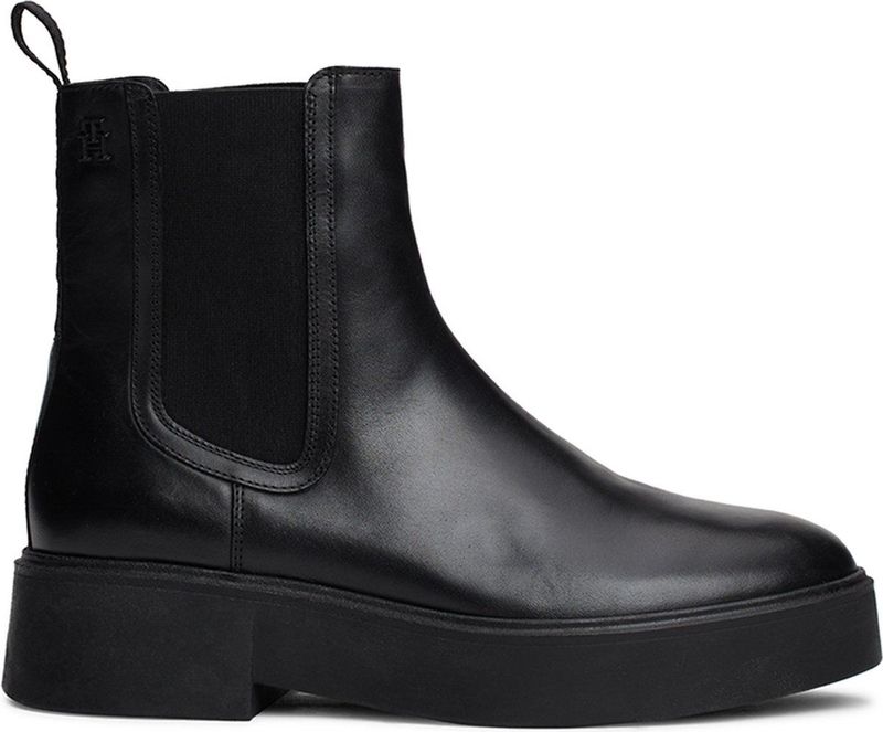 TOMMY HILFIGER - Chelsea Boots - Zwart - Leer