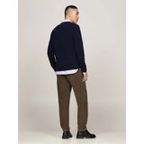TOMMY HILFIGER - Trui - Marineblauw - Ronde Hals - Wol