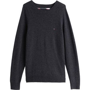 Tommy Hilfiger - Gebreide Trui - Grijs - Pima Katoen en Kasjmier Blend