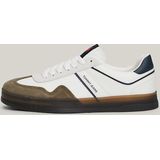 Tommy Hilfiger - Retro Greenwich Sneakers - Beige - Leer - Vetersluiting