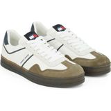 Tommy Hilfiger - Retro Greenwich Sneakers - Beige - Leer - Vetersluiting