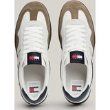 Tommy Hilfiger - Retro Greenwich Sneakers - Beige - Leer - Vetersluiting
