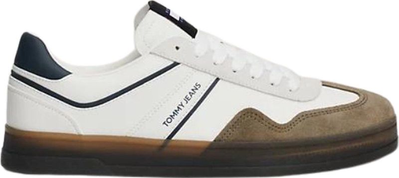 Tommy Hilfiger - Retro Greenwich Sneakers - Beige - Leer - Vetersluiting