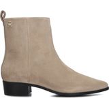 Tommy Hilfiger Low Cowboy Flat Enkellaarsjes - Enkelboots met rits - Dames - Beige