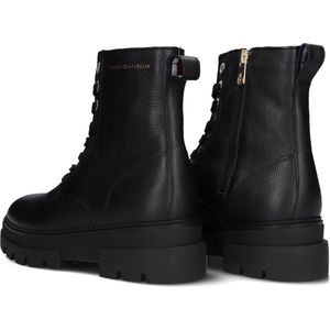 Tommy Hilfiger Bicolor Lace up Boots Dames Zwart