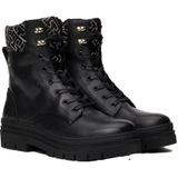Tommy Hilfiger - Lace-Up Enkellaarsjes - Zwart - Leer