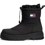 Tommy Jeans - Enkellaarsjes - Zwart - Gerecycled Polyester - Rubber Zool